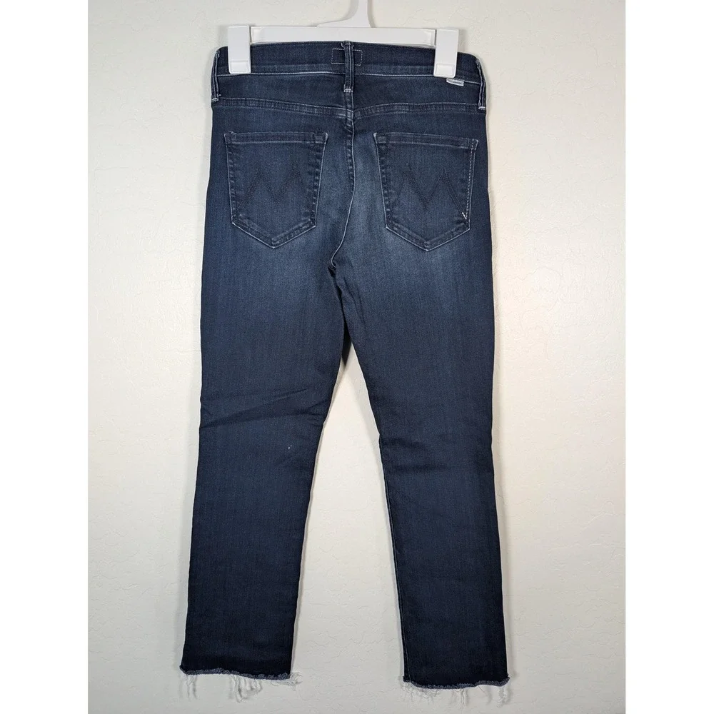 Mother Jeans Womens 26 Blue The Rascal‎ Ankle Snippet Raw Hem Tongue And Chic